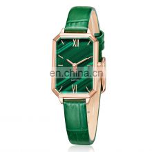 High Quality Ladies Wrist Watches Custom Logo Green Dial Square Stee Case Dress Watch Woman Braclet Quartz Luxury Watches Women