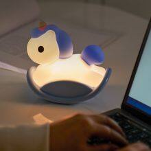 New Creative Unicorn Night Light Nursery Night Light Animal Cartoon Bedroom Rocking Horse Night Light For Kids Children Baby thumbnail-2
