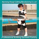 2015 Boy Sports Wear Plain T-Shirt and Sport Strip Pants / Wholesale Clothing Made in China Jiangxi thumbnail-1