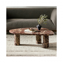 Luxury Red Marble Stone Coffee Dining Tea Table - Premium Stone Table for Home Decor thumbnail-1
