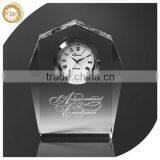 Factory promotional big crystal table clock