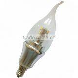 Hot Sale Clear Glass Cover Candle Light Led 5w, E14 E17 Led Bulb