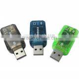 Blue USB 5.1 Channel Audio Adapter / Sound Card Adapter Mono Channel thumbnail-1