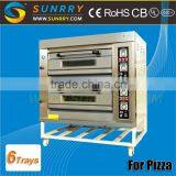Price of Industrial Pizza Oven Front Stainless Steel Stainless Steel Pizza Oven 2 Deck 6 Trays Oem Pizza Oven (SY-DV26PG SUNRRY) Quality Choice thumbnail-1
