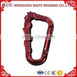 Dragon Embossed Handbag Aluminum Snap Hook ,No Tensile Strength Carabiner Bit Aluminum Snap Hook, Colorful Aluminum Hook thumbnail-1