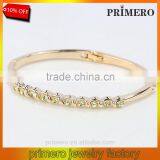 Fashion Colorful Crystal Bangles Silver Gold Plated Bracelet for Women Wedding Jewelry thumbnail-1