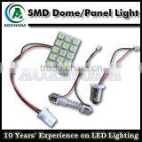 T10 W5W BA9S Festoon 15-SMD LED Panel Lights for Interior Map Dome Light