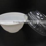 Wholesale PET 460ml Sanitary Transparent Plastic Food Bowl and Lid With SGS Testing