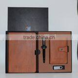 PU Leather Notebook USB Flash Drive Ball Pen Office Stationery Gift Set thumbnail-2