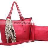 Trendy Italy Designer Women Handbag With Scarf Decorative thumbnail-2