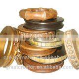 Great Creator Decorative Resin Curtain Rings W/Eyelets and Clips for Different Sizes of Wooden Curtain Rods / Poles thumbnail-1