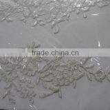 2015 Hot Sale High Quality With Competitive Price Ivory Embroidery Flower Lace Applique Sale/Embroidery Motif 0871Y ,with Beads thumbnail-1
