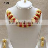 Gold Bead Necklace Set thumbnail-1