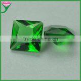 Wholesale Decorative Square Green Color Glass Gem Stones for Jewelry Emerald thumbnail-1