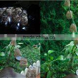 10pcs LED Solar Brown Rattan Look Lantern String LED Light SO4723R