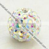 Polymer Clay Rhinestone Beads, Grade A, Round, Crystal AB(RB-C1438-10mm-A28) thumbnail-1
