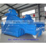 Cheapest fire-resistant PVC tarpaulin water slide inflatable dolphin