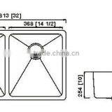 Handmade Stainless Steel Sink Washing Basin thumbnail-1