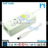 Special for 3d Printer 24v 2.5a 60w ac dc Wall Mounted Power Adaptor