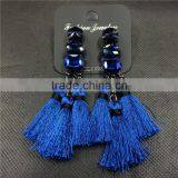 Fashion Tassel Stud Earrings For Women Luxury Crystal Jewelry New Design thumbnail-2