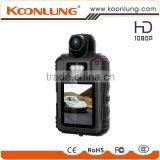 128G Storage built in Portable Police Body Worn Camera 360 degree full rotating lens Amberella camera