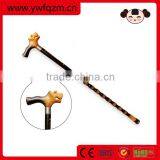 Hand Carved Elderly Walking Stick Wooden Crutches