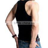 2016 Top Crop Men Vest Plain White Vest Tops White Cotton Loose Black Top thumbnail-2