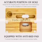 Natural Wood Stand Base Popular Portable Charger Wooden Stand for IPhone for Apple Watch Stand thumbnail-2