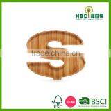 Hot New Products for 2016 Letter Bamboo Snack Tray Wholesale thumbnail-4