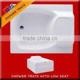 ACRYLIC SHOWER TRAYS WITH HIGH SEAT 80X100X43H thumbnail-1