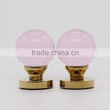 Antique Old Fashion Pink Zinc Alloy Glass Handle Door Knobs thumbnail-3