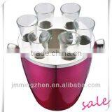 Stainless Steel Ice Bucket Led With Glass Cup thumbnail-1