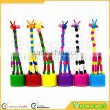 Cartoon Animal Dancing Standing Wooden Magic Spring Toy thumbnail-1
