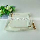 Durable New Bone China Square Plate With Decal Design, Cheap White Porcelain Plate thumbnail-1