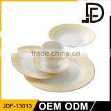 Royal Fine 18pieces Ceremic Gold Plated Used Restaurant Dinnerware thumbnail-1