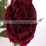 SJ20170059 Artificial Red Wine Silk Fabric Peony Flower for Indoor Decoration thumbnail-3