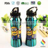 600ML Stainless Steel Sports Water Bottle With Straw thumbnail-5