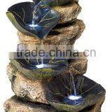 Frog and Four Lily Pad LED Lighted Outdoor Fountain thumbnail-2
