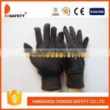 DDSAFETY 2017 Hot Sale Cotton Working Glove Brown Jersey Canvas Gloves