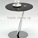 Modern Furniture Metal Legs Kitchen Table, Round Glass Dining Table thumbnail-4
