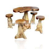 Set Of Roots Bar Chair Teak thumbnail-1