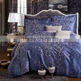 2016 Jacquard Lake Blue Satin 4pcs Bedding Sets Including Duvet Cover Bed Sheet Pillowcases Set Twin King Queen Full Size. thumbnail-1