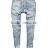 Frayed Solid Color Ninth Womens Fashion Jeans thumbnail-2