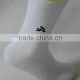 High Quality 100% Cotton White Socks With Logo thumbnail-3