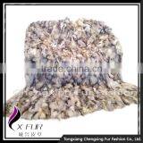 CX-D-85 Patchwork Fox Fur Throw Fur Blanket thumbnail-2