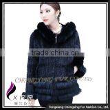 CX-G-A-191B Wholesale 2016 Hot Selling Knitted Mink Fur Hooded Zipper Womens Clothes thumbnail-3