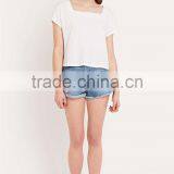 Square Neck Plain t Shirt Without Collar Blank White t Shirt thumbnail-1