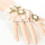 2015 Hot Selling Lace Bracelet&ring Sets Bride Wedding Jewelry Set Wholesale thumbnail-2