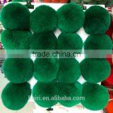 Fashion Charm Genuine Rex Rabbit Fur Pom Pom for Keychain/ Handbag Pendant - Red Frosted thumbnail-6