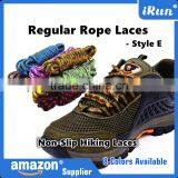 8 Colors Available - Regular Thick Strong Rope Non-Slip Hiking Laces - Custom Sneakers Skating Strings Coiled Lace - Orange/Grey thumbnail-6